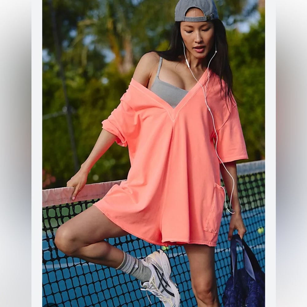 NWT Free People FP Movement Hot Shot Tee Romper